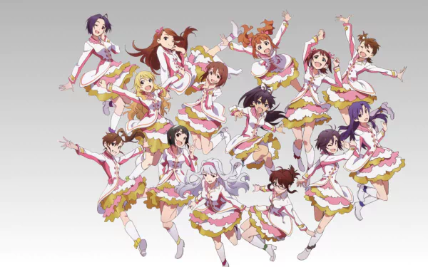 Ritsuko Akizuki Takane Shijou Mami Futami Kotori Otonashi Makoto Kikuchi Chihaya Kisaragi Hibiki Ganaha Miki Hoshii Yukiho Hagiwara Haruka Amami Ami Futami Yayoi Takatsuki Iori Minase Azusa Miura Anime The iDOLM@STER HD Desktop Wallpaper | Background Image