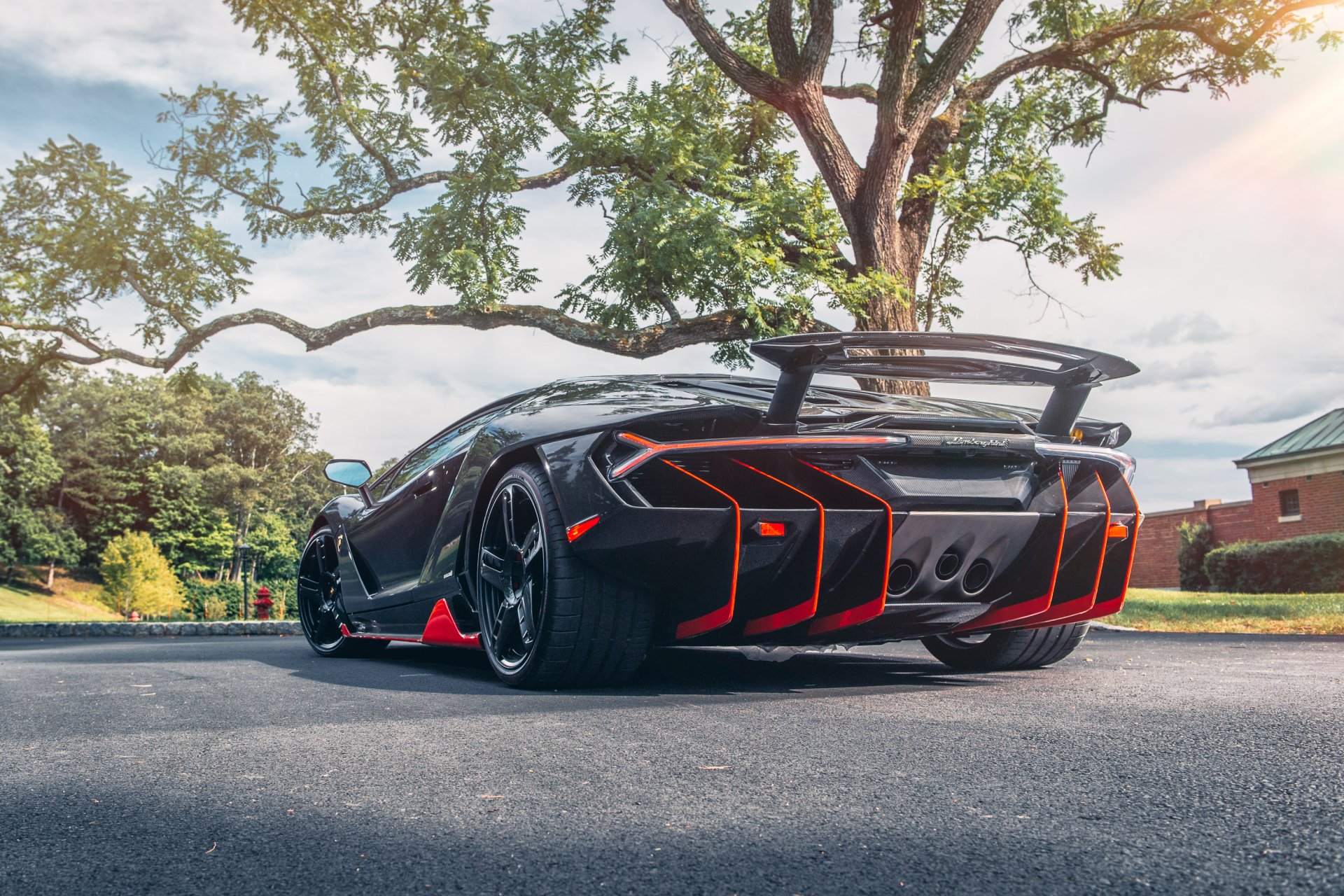 Download Supercar Black Car Car Lamborghini Vehicle Lamborghini Centenario HD Wallpaper