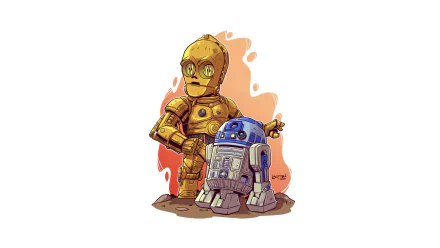 C-3PO R2-D2 Sci Fi Star Wars HD Desktop Wallpaper | Background Image
