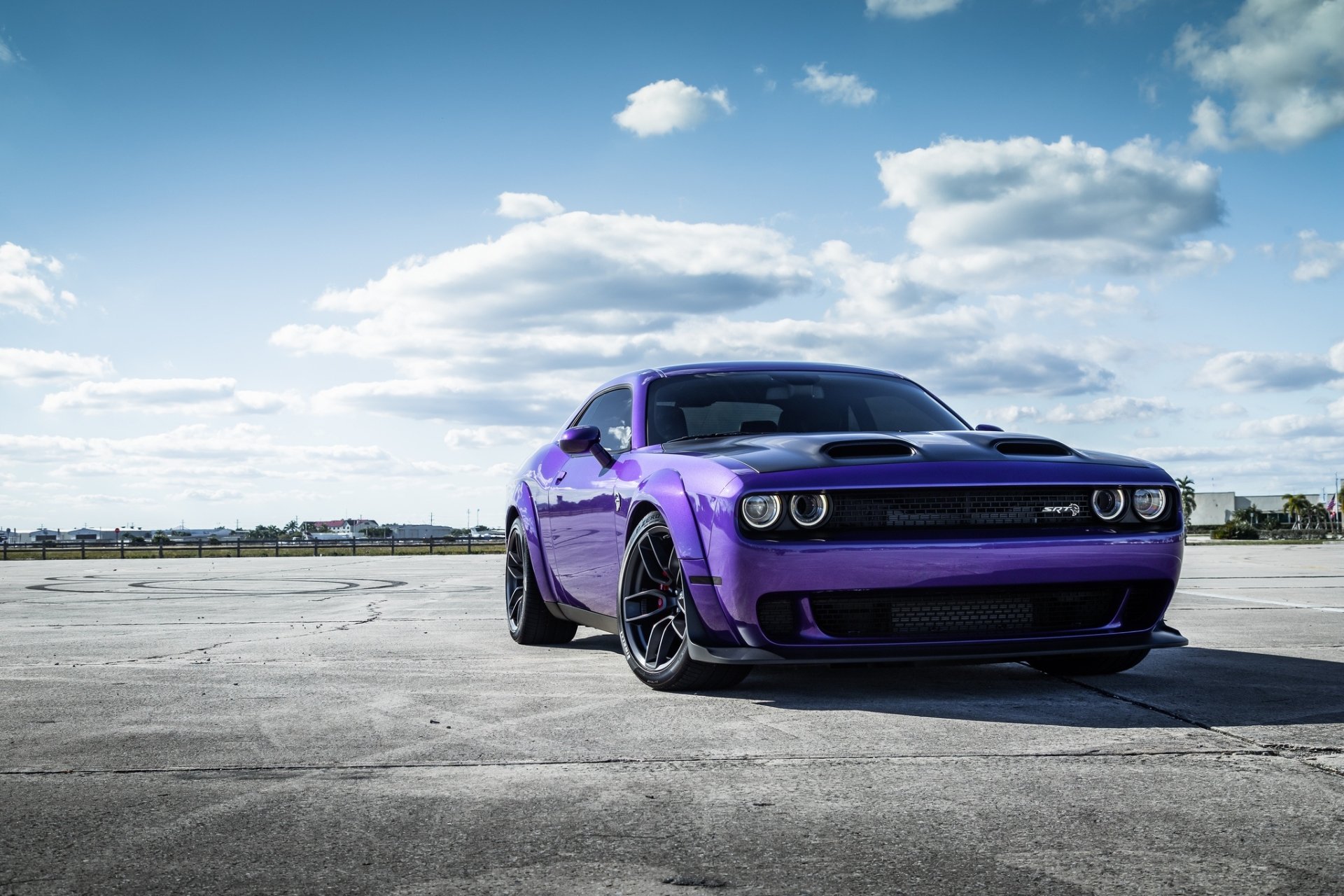 Download Muscle Car Purple Car Car Dodge Vehicle Dodge Challenger HD Wallpaper