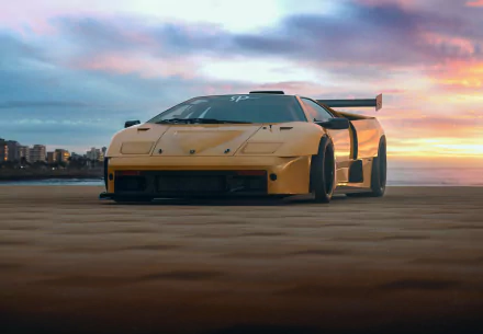 supercar yellow car car Lamborghini Lamborghini Diablo GTR vehicle Lamborghini Diablo HD Desktop Wallpaper | Background Image