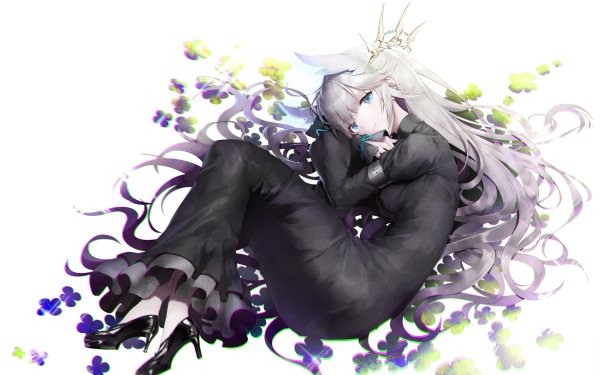 Anime Original Long Hair Blonde Ponytail HD Wallpaper | Background Image