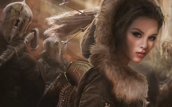 brown hair fantasy woman HD Desktop Wallpaper | Background Image