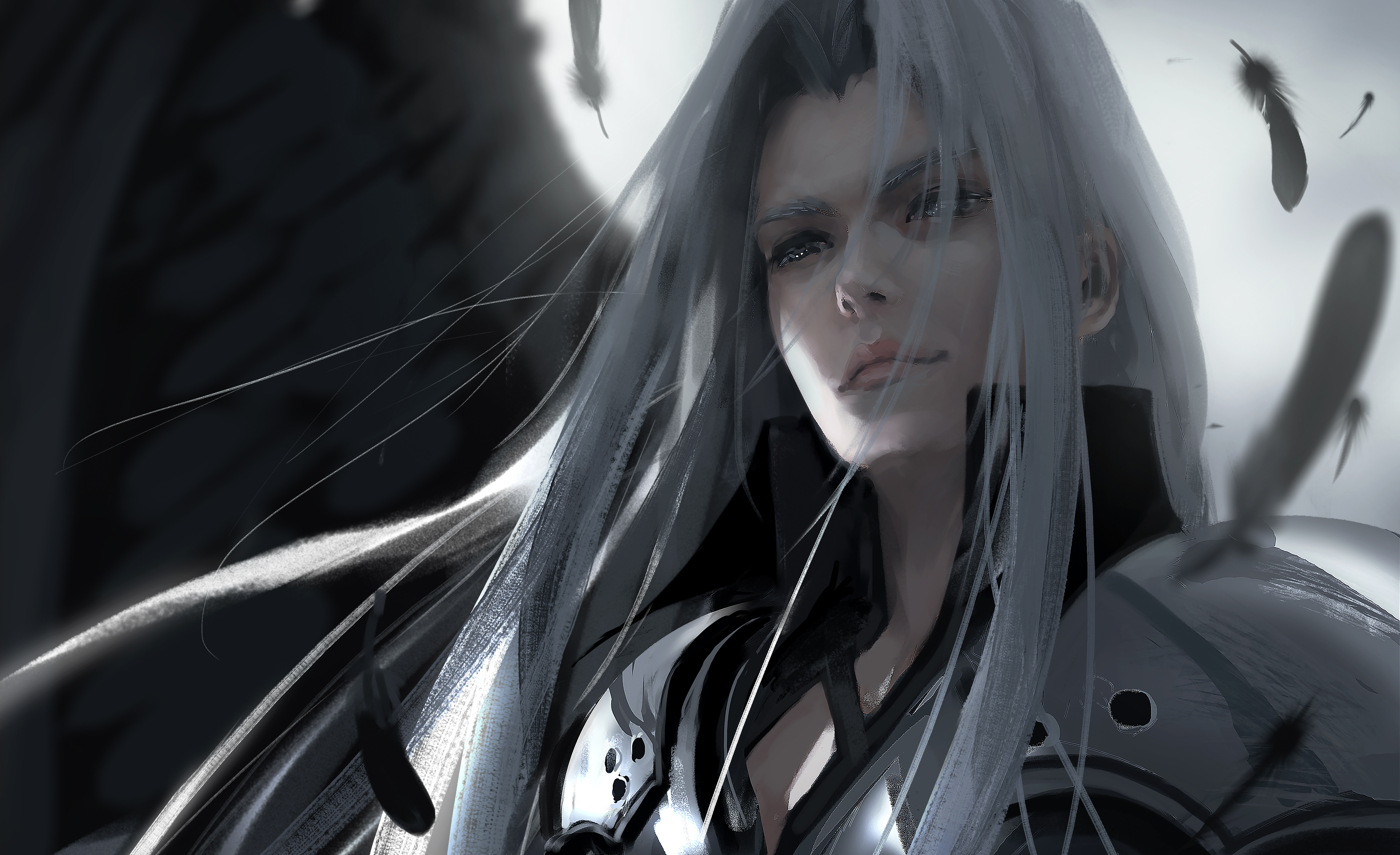WLOP Sephiroth wallpaper by Wang Ling