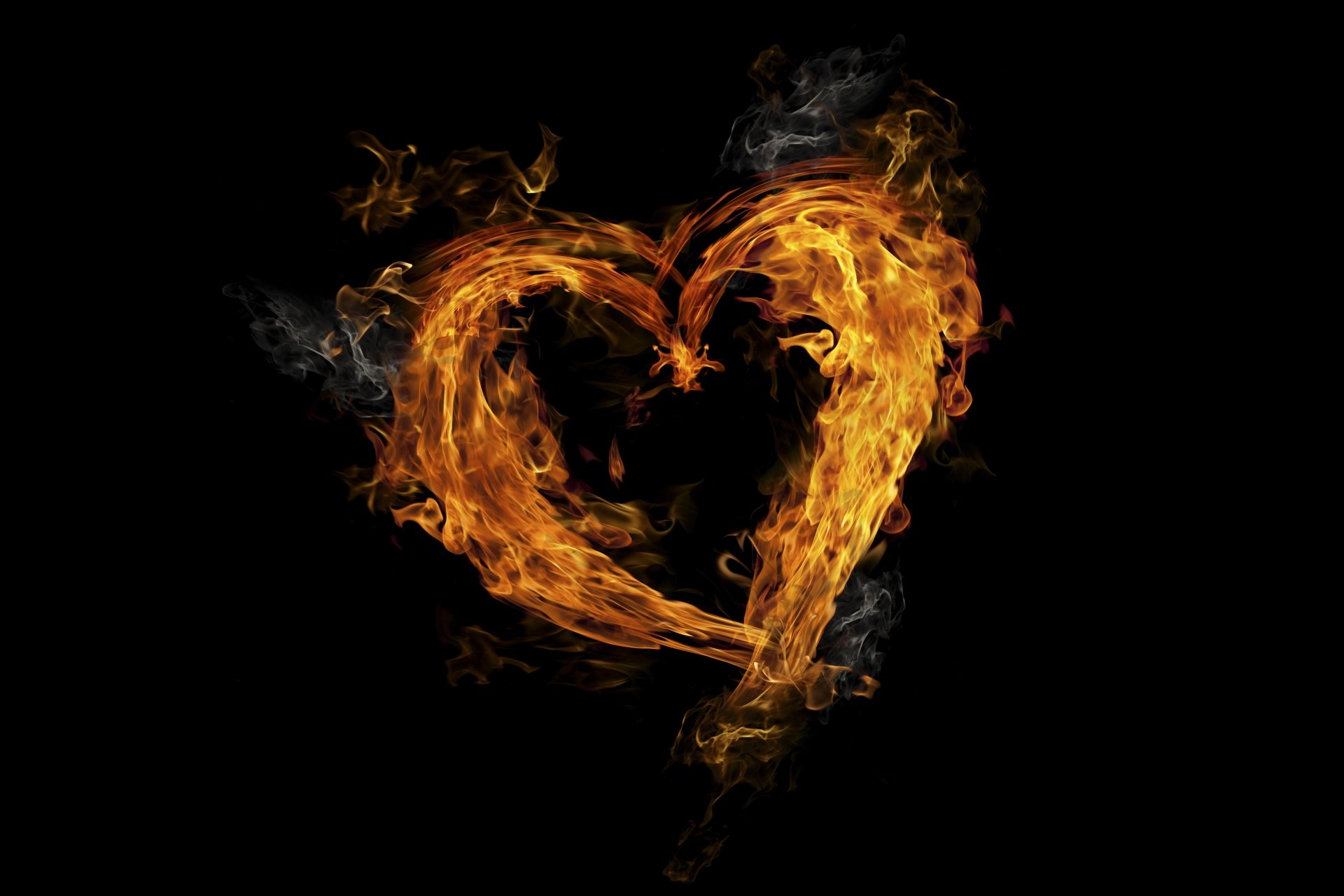 Download Flame Artistic Heart 4k Ultra HD Wallpaper
