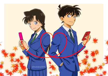 Mouri Ran Shinichi Kudo Anime Detective Conan HD Desktop Wallpaper | Background Image