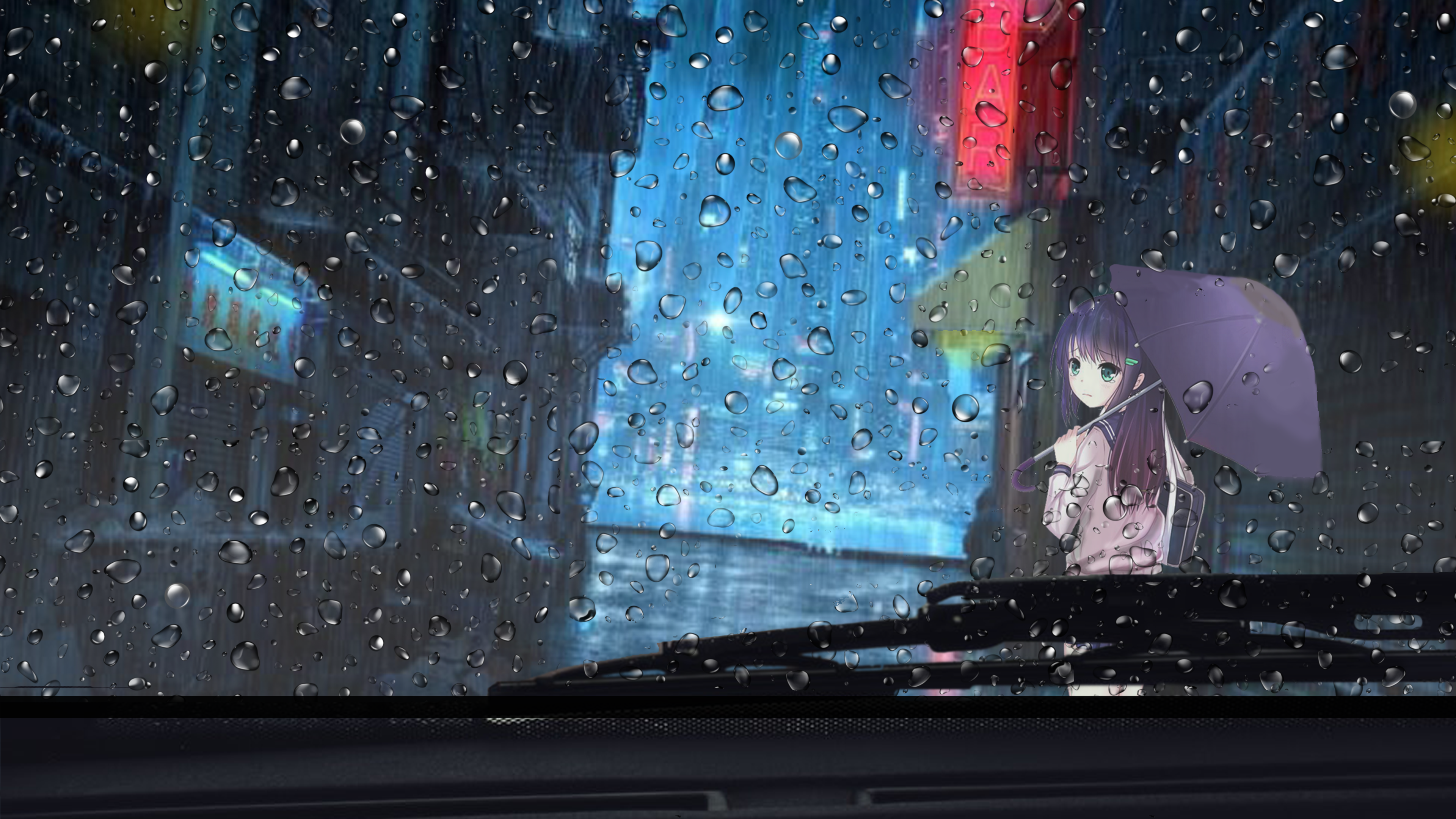 35 Gambar Wallpaper Anime Girl in Rain terbaru 2020