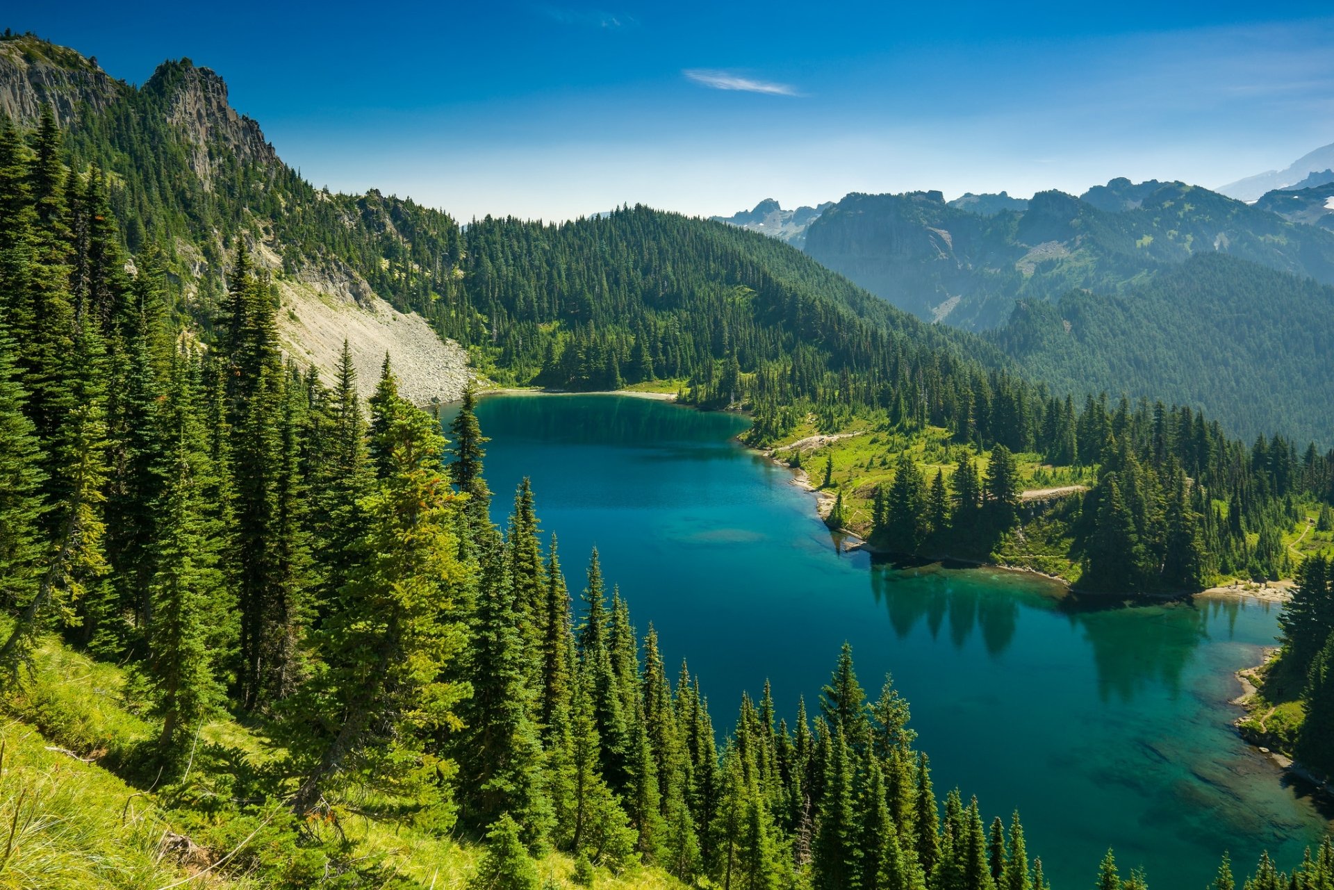 Mountain Forest Lake Nature HD Wallpaper 2048x1366 Wallpaper Abyss