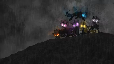 glowing eyes Applejack (My Little Pony) Rarity (My Little Pony) Rainbow Dash Fluttershy (My Little Pony) Pinkie Pie Twilight Sparkle TV Show My Little Pony: Friendship Is Magic HD Desktop Wallpaper | Background Image