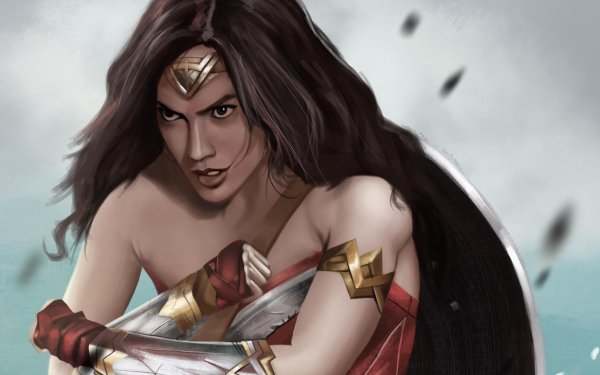 Movie Wonder Woman DC Comics Gal Gadot Brown Hair Woman Warrior HD Wallpaper | Background Image