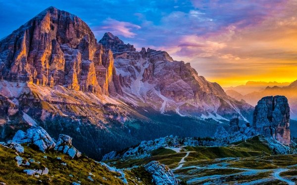 Earth Mountain Mountains Sunrise HD Wallpaper | Background Image