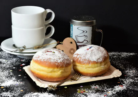  Donuts with icing sugar by RitaE
