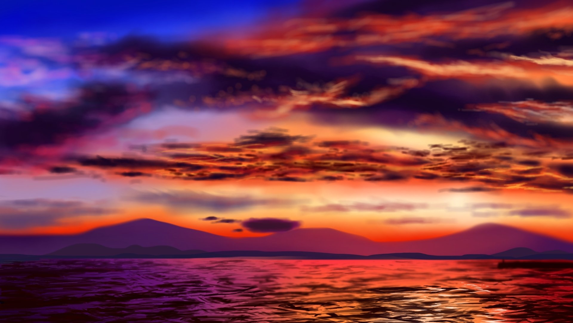 Download Nature Sunset HD Wallpaper by りゅう