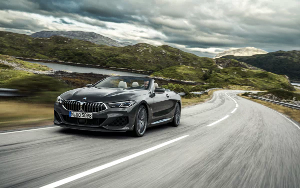cabriolet black car car BMW vehicle BMW 8 Series HD Desktop Wallpaper | Background Image