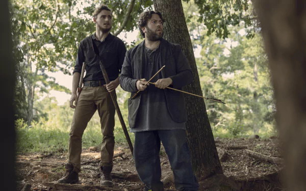 Luke (The Walking Dead) Dan Fogler Alden (The Walking Dead) Callan McAuliffe TV Show The Walking Dead HD Desktop Wallpaper | Background Image