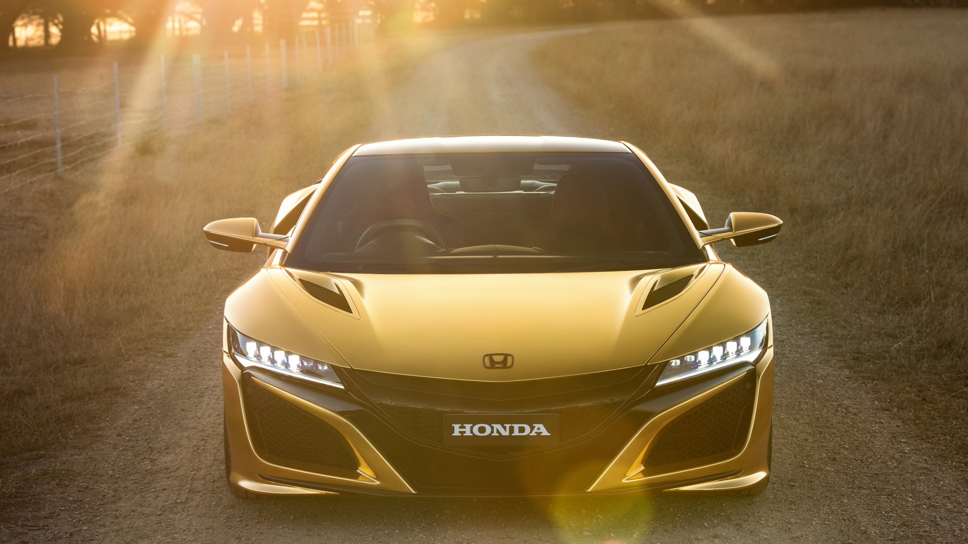 Download Supercar Yellow Car Car Honda Vehicle Honda NSX HD Wallpaper