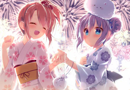 Chino Kafū Cocoa Hoto Anime Is the Order a Rabbit HD Desktop Wallpaper | Background Image