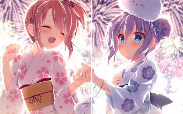 Chino Kafū Cocoa Hoto Anime Is the Order a Rabbit HD Desktop Wallpaper | Background Image