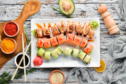 seafood chopsticks still life food sushi HD Desktop Wallpaper | Background Image