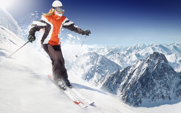 Sports Skiing Mountain Winter Snow HD Wallpaper | Background Image