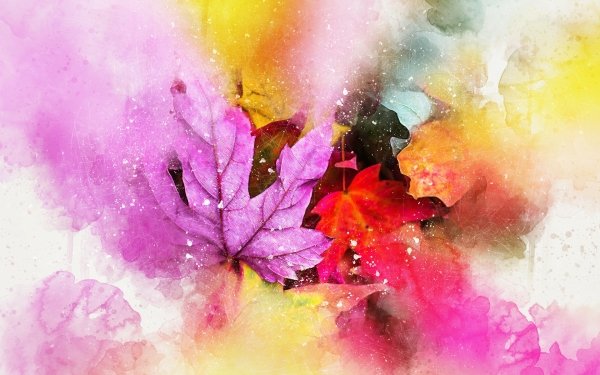 Artistic Watercolor Leaf Nature HD Wallpaper | Background Image