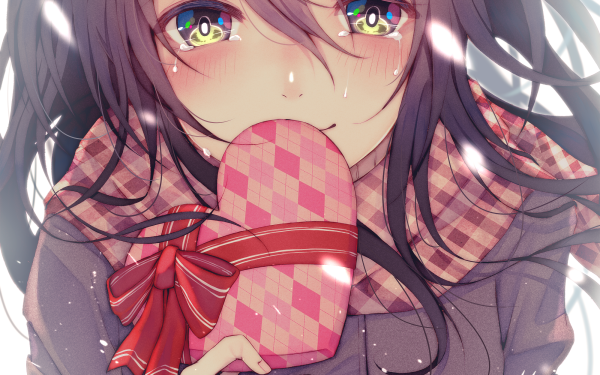 Anime Original Heart Tears Valentine's Day HD Wallpaper | Background Image