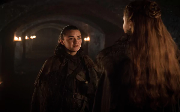 Maisie Williams Sansa Stark Arya Stark TV Show Game Of Thrones HD Desktop Wallpaper | Background Image