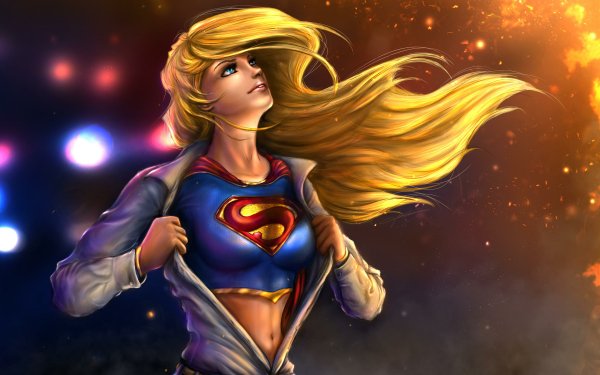 Comics Supergirl Superman Blonde DC Comics Blue Eyes HD Wallpaper | Background Image