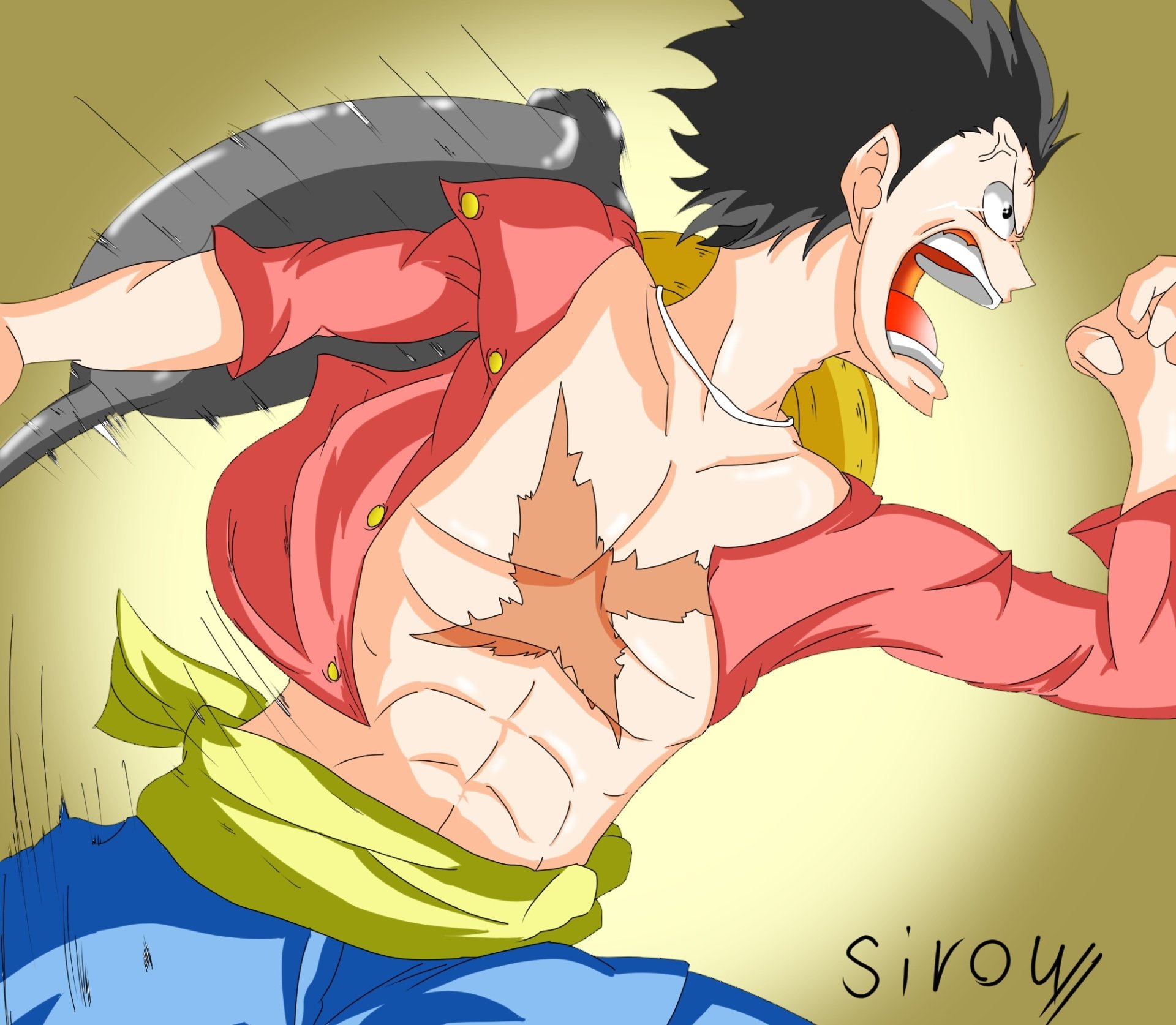 Download Monkey D. Luffy Anime One Piece HD Wallpaper by SIROU