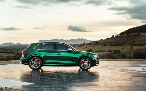 SUV green car car Audi vehicle Audi SQ5 HD Desktop Wallpaper | Background Image