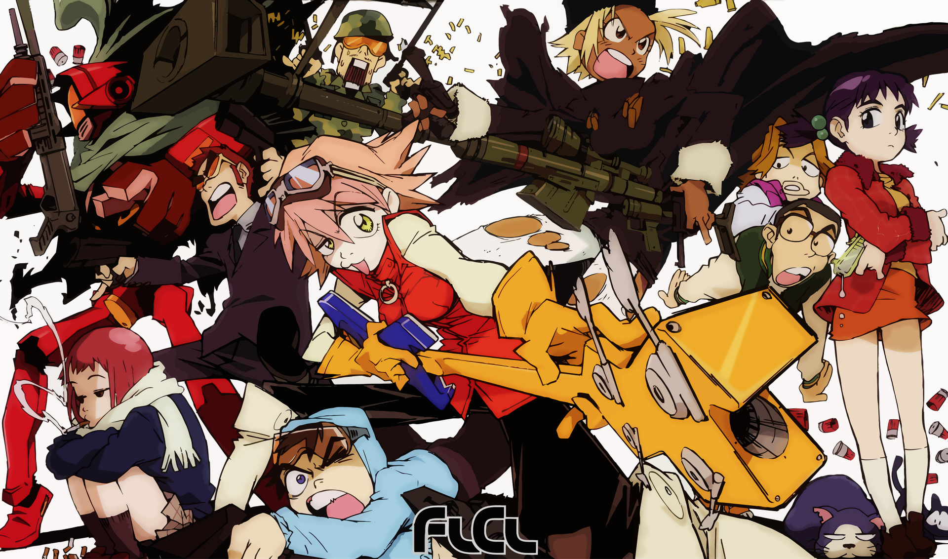 FLCL Anime Characters HD Wallpaper