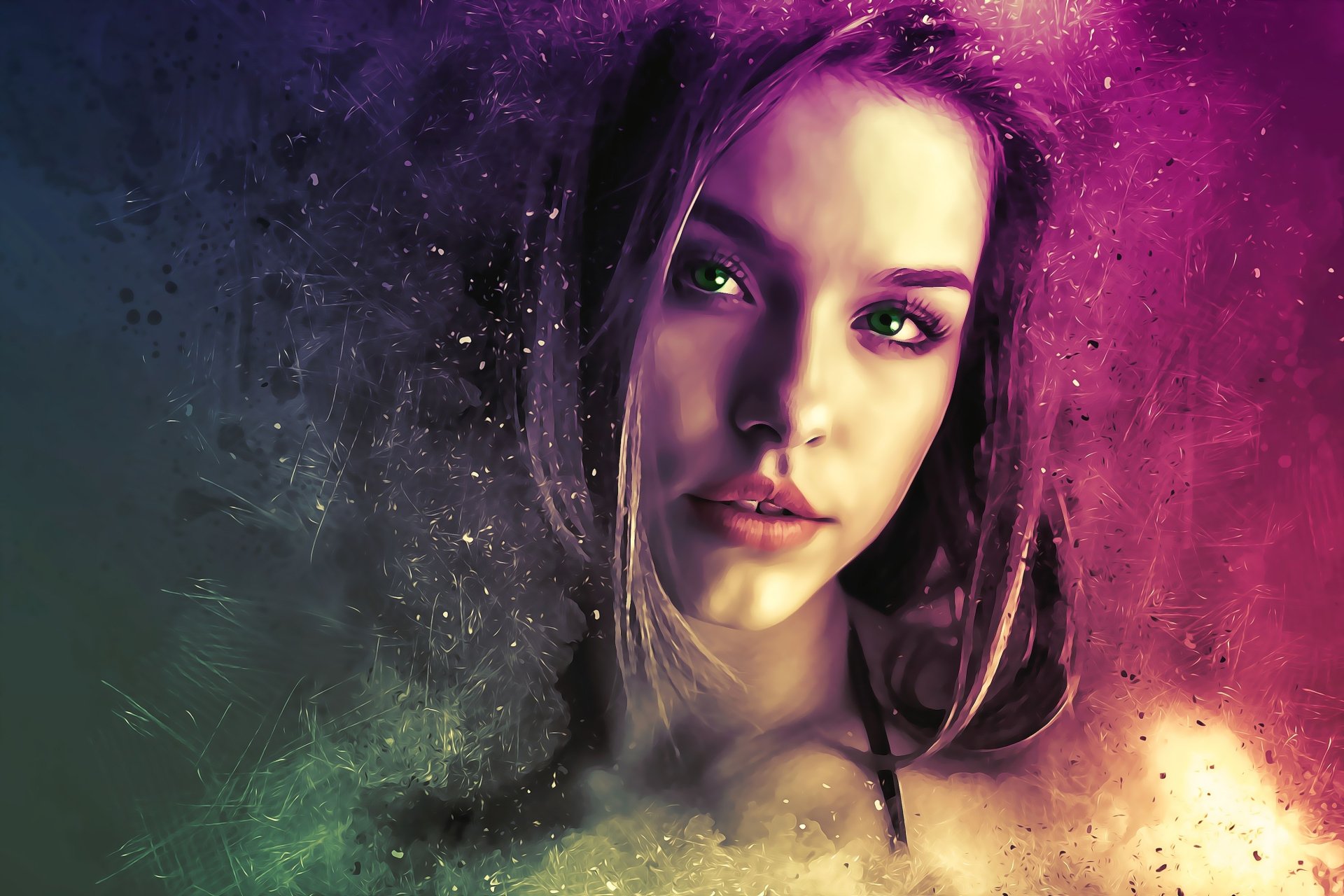 Download Painting Woman Artistic 4k Ultra HD Wallpaper by Enrique Meseguer