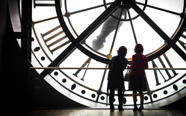 Man Made Clock Paris Museum HD Wallpaper | Background Image