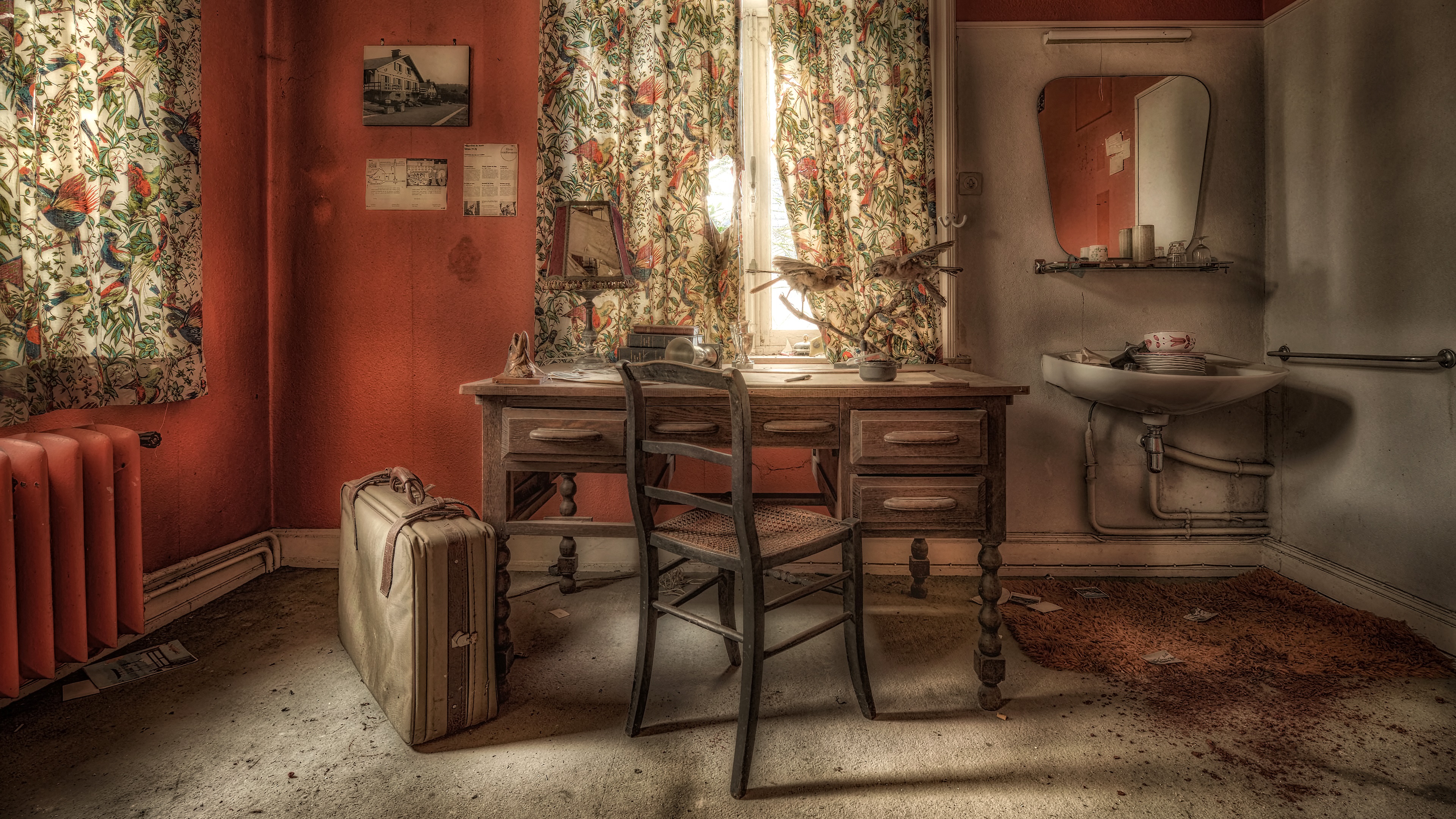 Vintage Room with Suitcase