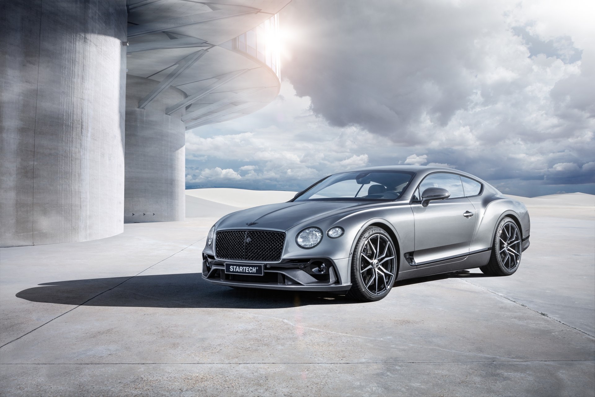 Download Silver Car Car Bentley Vehicle Bentley Continental GT 8k Ultra HD Wallpaper